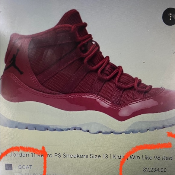 Jordan 11 win like 96 red. Excellent condition - no laces. - Picture 2 of 6